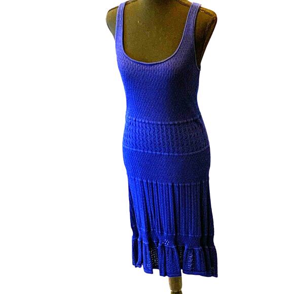 CATHERINE MALANDRINO Women's Sexy Fit 'n Flare Knit Dress - Size L - Picture 1 of 8